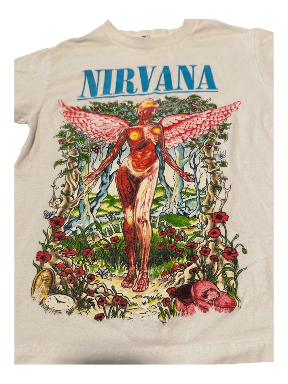 white Nirvana "In Utero Wilderness" graphic t-shirt - Picture 2 of 3